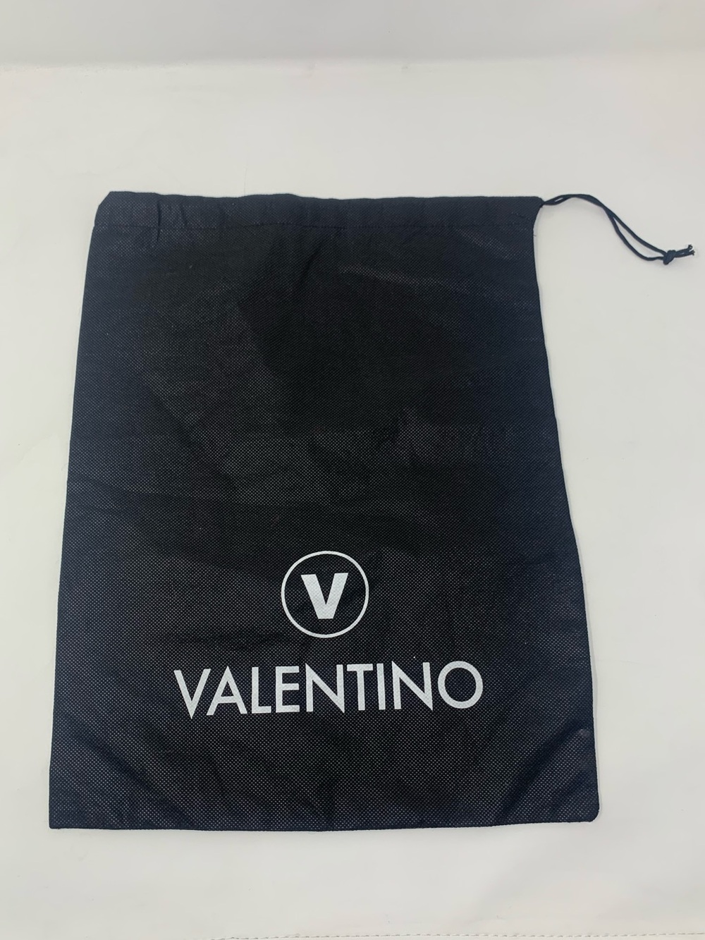 Valentino Dust Bag Black Drawstring Storage Pouch